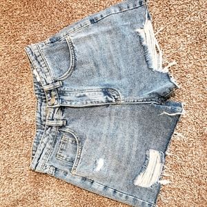 High-waisted Jean Shorts
